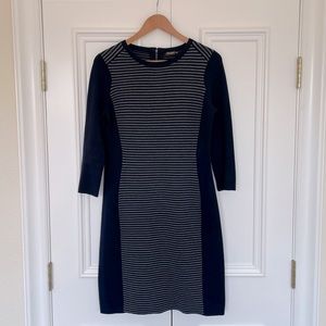 J. McLaughlin navy and grey sweater dress size M